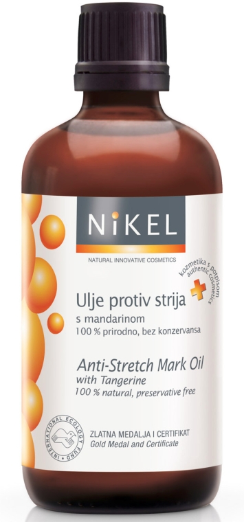 Олія від розтяжок - Nikel Anti-Stretch Mark Oil With Tangerine — фото N1