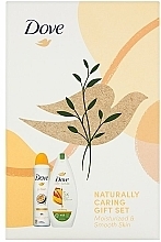 Набор - Dove Naturally Caring Gift Set (sh/gel/250ml + deo/spray/150ml) — фото N3