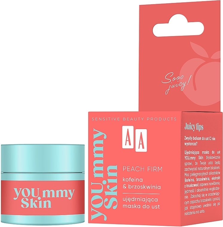 Укрепляющая маска для губ - AA YOU.mmy Skin Peach Firm — фото N1