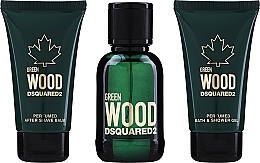 Парфумерія, косметика УЦІНКА Dsquared2 Green Wood Pour Homme - Набір (edt/50 ml + s/g/50 ml + aft sh balm/50 ml) *