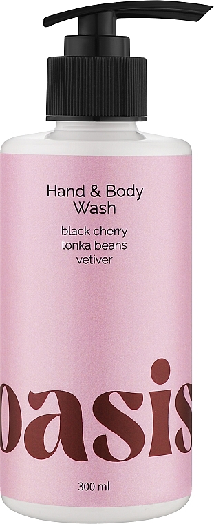 Парфюмированный гель для душа "Black Cherry Tonka Beans Vetiver" - Oasis Hand&Body Wash — фото N1