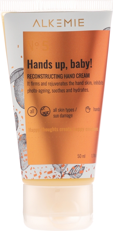 Восстанавливающий крем для рук - Alkmie Hands Up Baby Reconstructing Hand Cream — фото N2