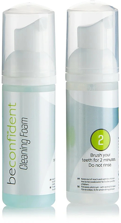 Набор - Beconfident Teeth Whitening Dual Foam With Fluor (teeth/foam/50mlx2) — фото N1