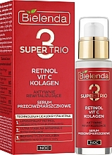 Ночная сыворотка для лица против морщин - Bielenda Super Trio Retinol Vit C Kolagen  — фото N2