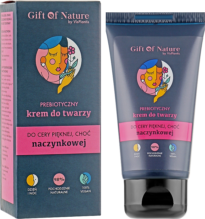 Пребіотичний крем для обличчя для капілярів - Vis Plantis Gift of Nature Face Cream — фото N2