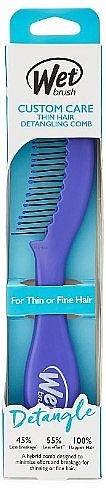 Гребень для тонких волос - Wet Brush Custom Care Thin Or Fine Hair Detangling Comb Blue — фото N2