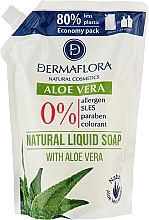 Рідке мило для рук - Dermaflora Aloe Vera Natural Liquid Soap Refill (дой-пак) — фото N1