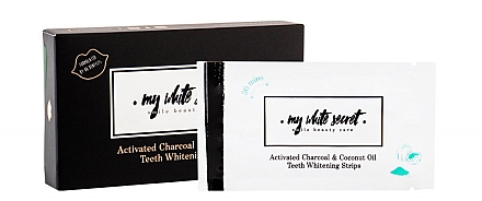 Відбілювальні смужки - My White Secret Whitening Strips With Activated Charcoal And Coconut Oil — фото N1