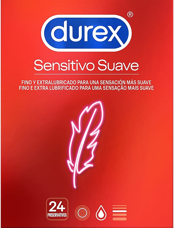 Презервативи, 24 шт. - Durex Sensitive Soft Condoms — фото N1