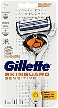 Парфумерія, косметика Станок для гоління з 1 змінним картриджем - Gillette Skinguard Sensitive Power Flexball