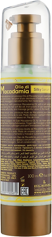 Флюїд-шовк з маслом макадамії - Kleral System Olio Di Macadamia Silky Serum — фото N2