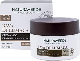 Увлажняющий крем для лица - Naturaverde Bio Moisturizing Elasticising Face Cream Snail Serum — фото N2