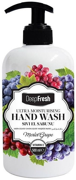 Увлажняющее жидкое мыло для рук "Мерло виноград" - Aksan Deep Fresh Merlot Grape Ultra Moisturising Hand Wash — фото N1