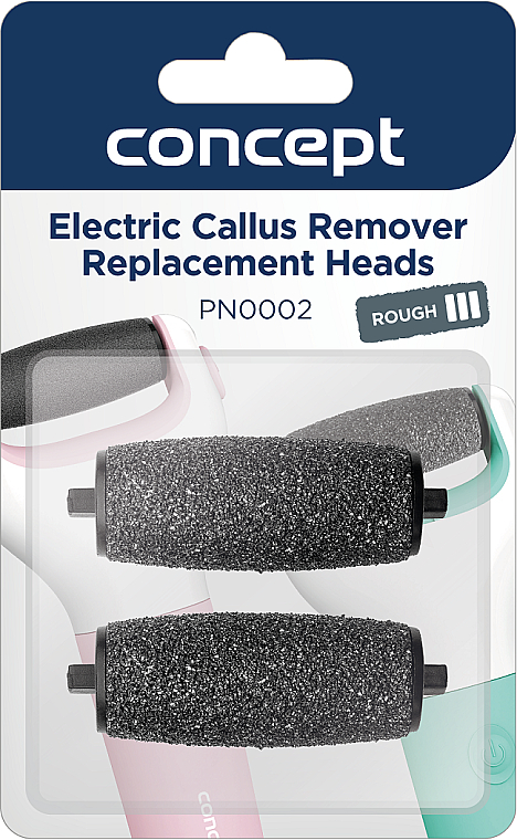 Змінні ролики для електричної пилки - Concept PN0002 Electric Callus Remover Replacement Heads — фото N1
