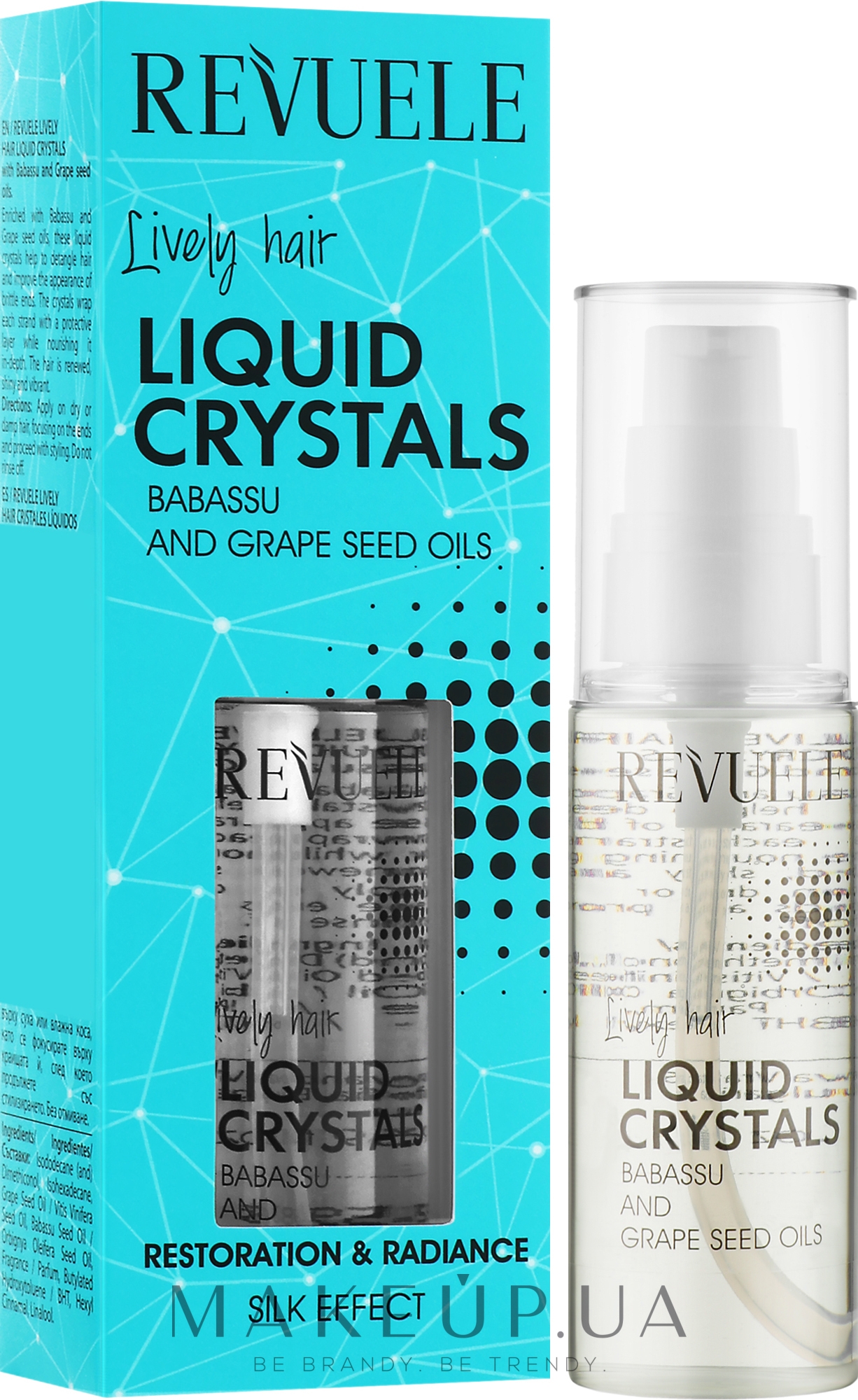 Рідкі кристали для волосся - Revuele Lively Hair Liquid Crystals With Babassu and Grape Seed Oils — фото 50ml