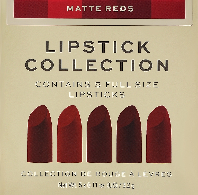 Набор из 5 помад для губ - Revolution Pro 5 Lipstick Collection Matte Reds — фото N1
