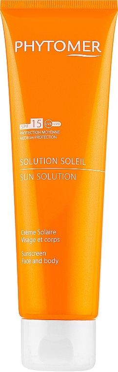 Защитный крем от солнца - Phytomer Moisturising Sun Cream Sunscreen Face and Body SPF15 — фото N1