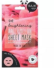 Парфумерія, косметика Освітлювальна тканинна маска з кавуном - Oh K! Brightening Sheet Mask Watermelon