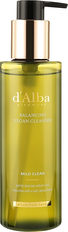 Балансувальний м'який засіб для вмивання - D'Alba Balancing Vegan Cleanser Mild Clean — фото N1