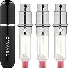 Набор атомайзеров для парфюмерии - Travalo Classic HD Black Set (atomiser/3x5ml + case) — фото N2