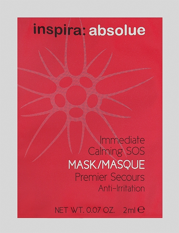 Успокаивающая SOS-маска для лица - Inspira:cosmetics Inspira:absolue Immediate Calming SOS Mask (пробник) — фото N1
