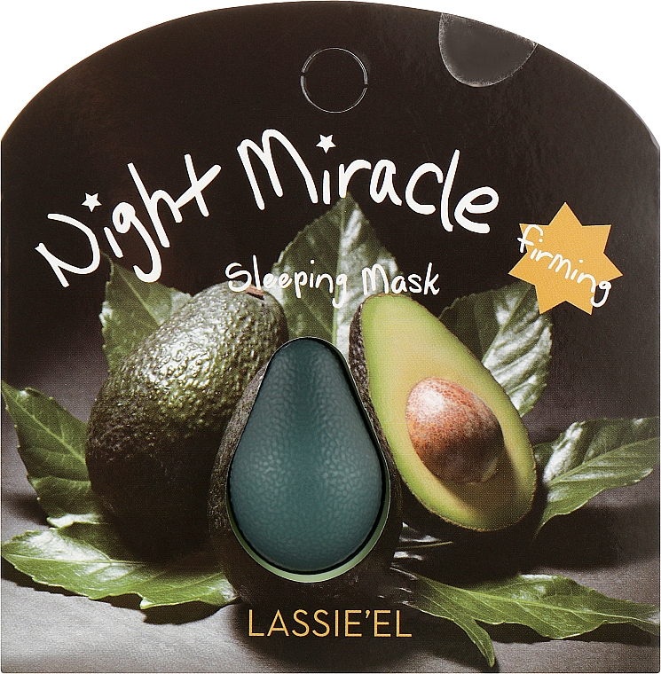 Ночная капсульная маска для лица с "Авокадо" - Lassie'el Night Miracle Avocado Sleeping Mask  — фото N1