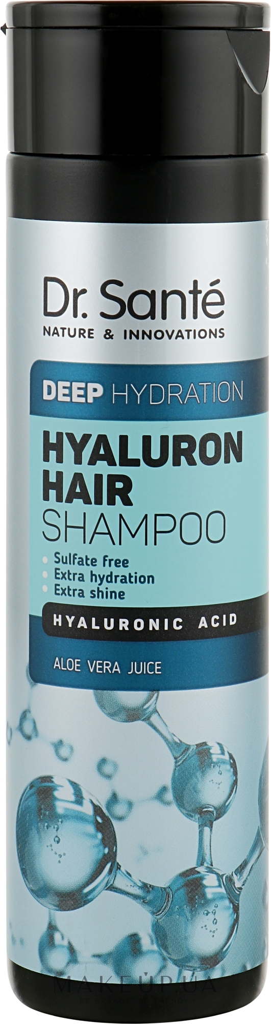 Шампунь для глибокого зволоження волосся - Dr. Sante Hyaluron Hair Deep Hydration Shampoo — фото 250ml