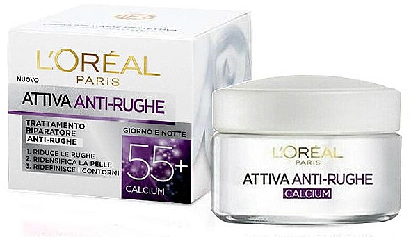 Антивіковий крем для обличчя - L'Oreal Paris Age Expert 55+ Calcium Day & Night Cream — фото N1