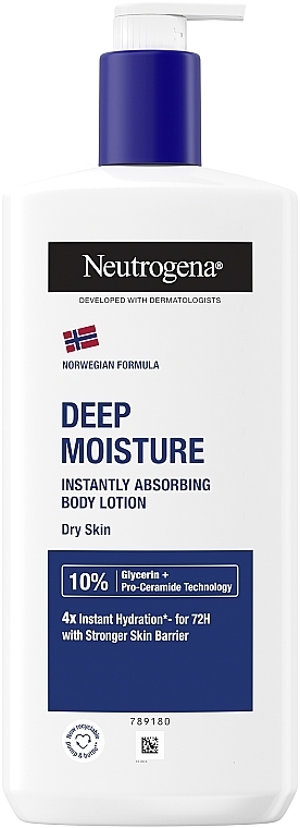 Молочко для тіла "Глибоке зволоження" для сухої шкіри - Neutrogena Deep Moisture Body Lotion