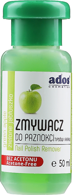 Жидкость для снятия лака "Зеленое яблоко" - Ados Nail Polish Remover — фото N1