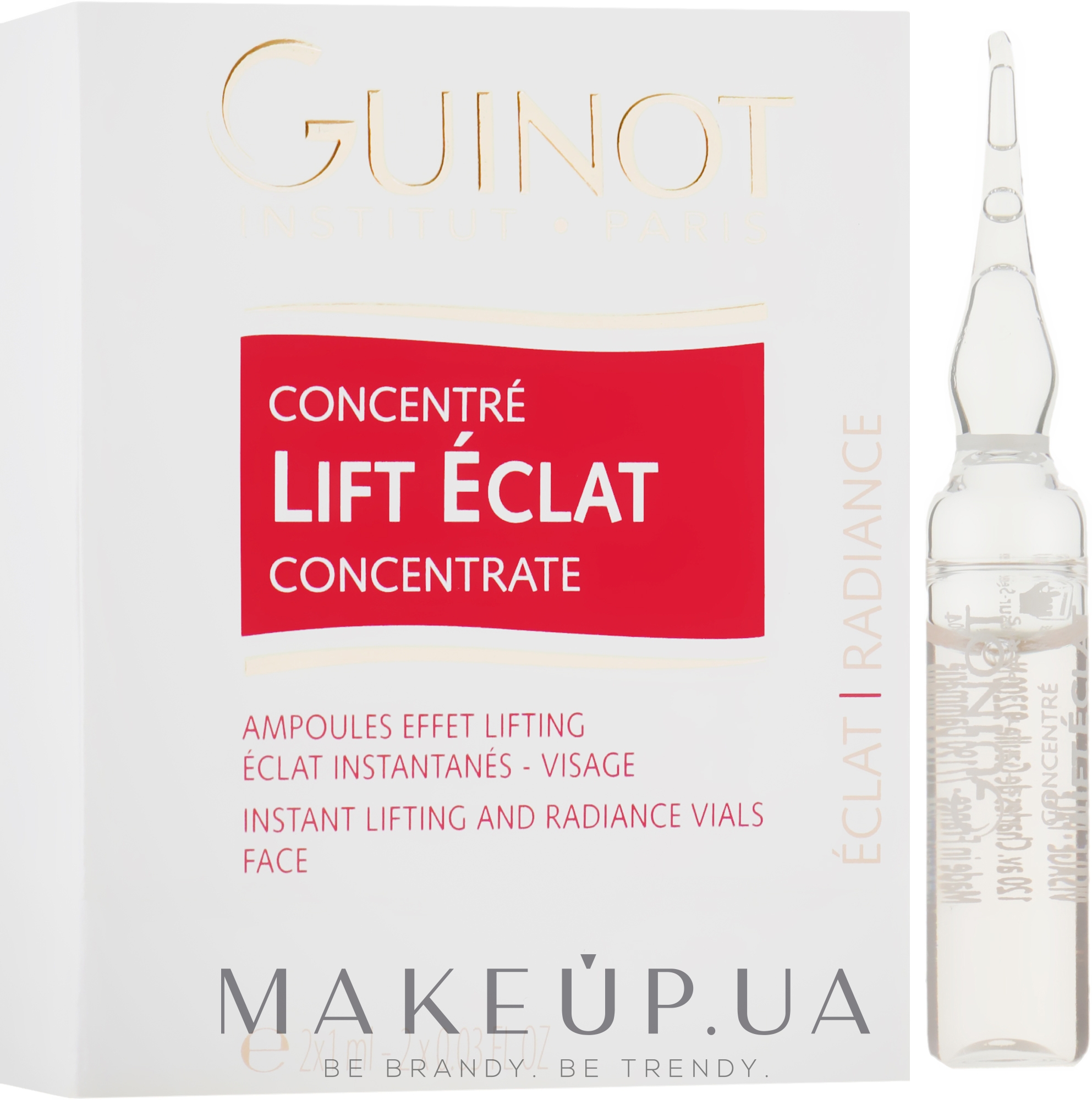 Ампулы для мгновенного лифтинга и сияния кожи - Guinot Lift Eclat Concentrate — фото 2x1ml