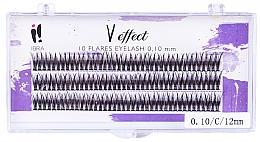 Духи, Парфюмерия, косметика Накладные пучки "Double V Effect", 0.10/C/12 mm - Ibra 10 Flares Eyelash 