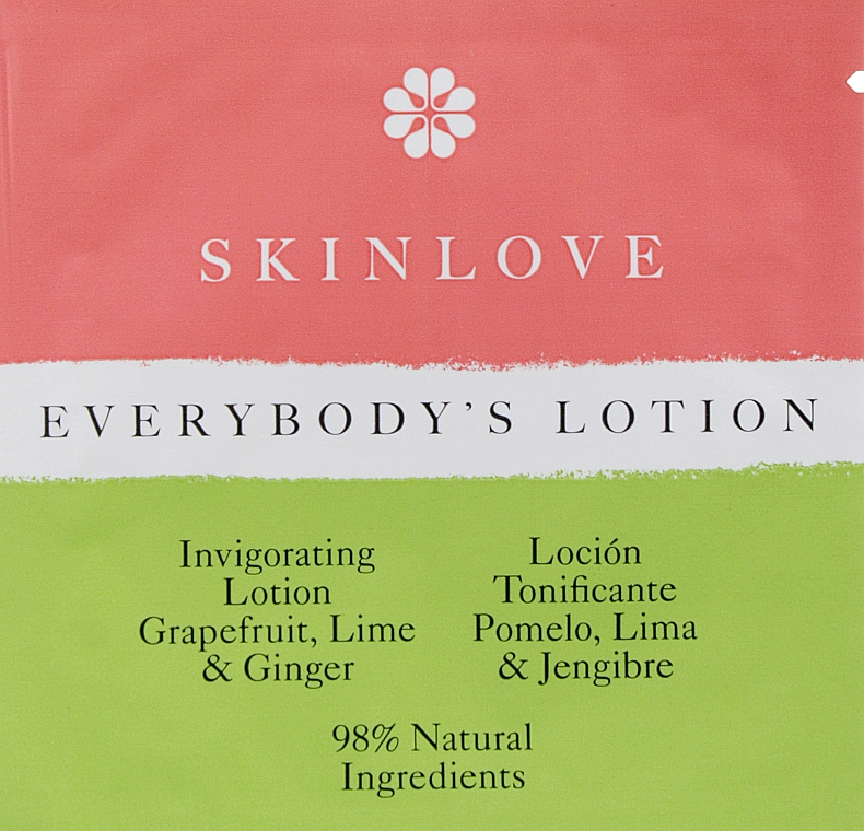 Бадьорливий лосьйон для тіла "Грейпфрут, лайм і імбир" - Skinlove Natural Joy (міні)