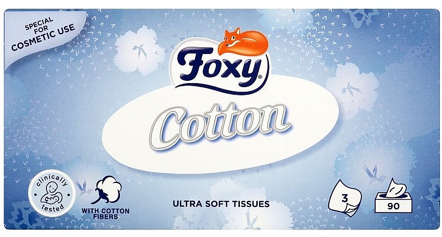 Бавовняні ультрам'які серветки - Foxy Cotton Ultra Soft Wipes — фото N1