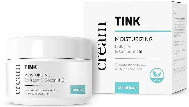 Дневной увлажняющий крем для лица - Tink Moisturizing Collagen & Coconut Oil Cream