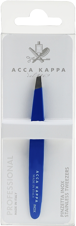 Пинцет для бровей, синий - Acca Kappa Inox Steel Tweezers — фото N1