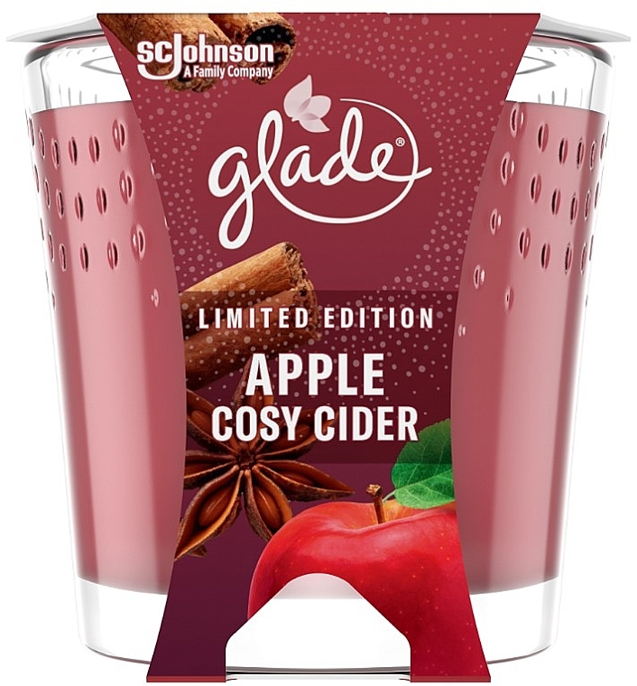 Ароматическая свеча "Яблочный сидр и корица" - Glade Apple Cozy Cider Candle — фото N1