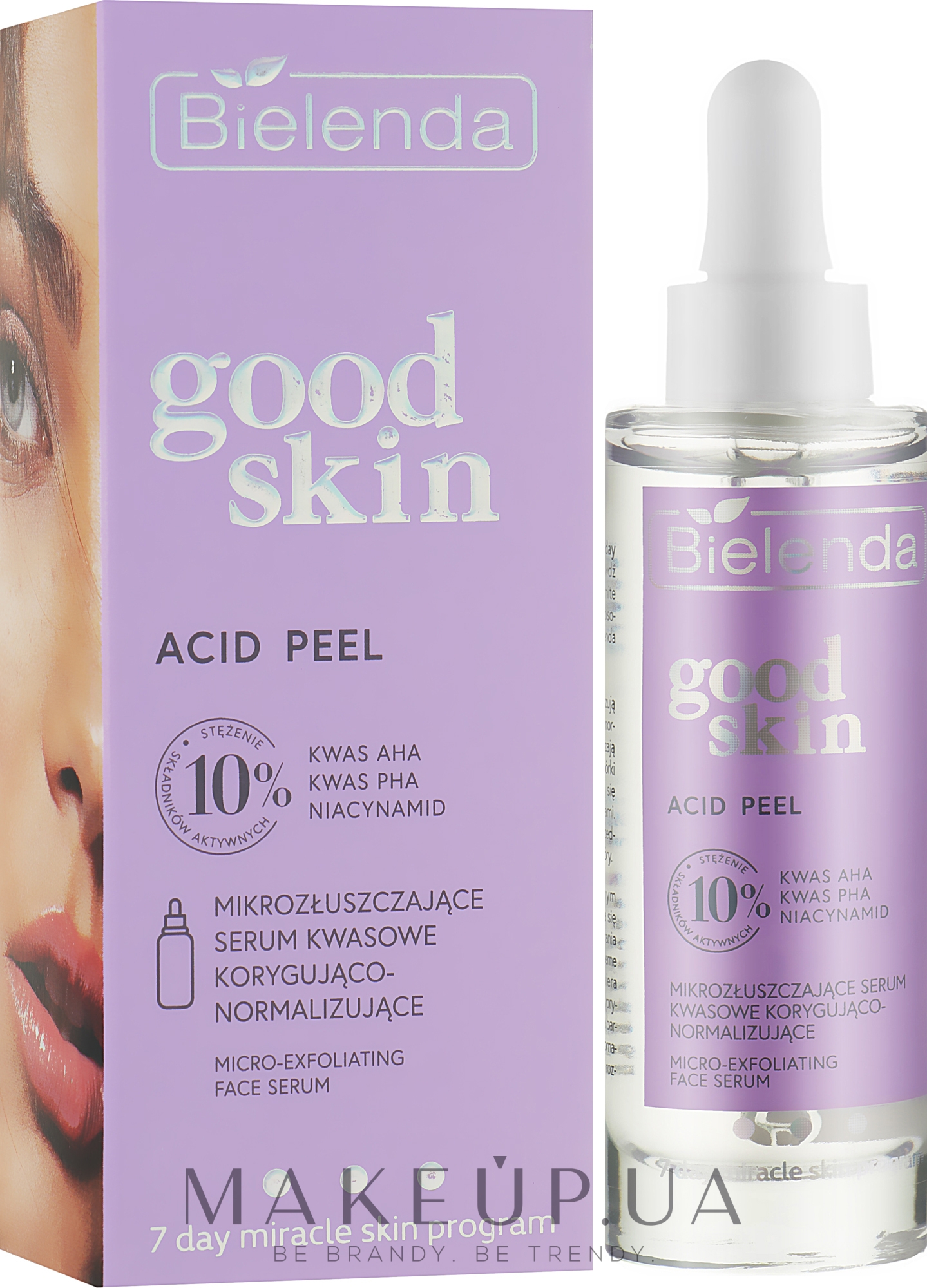 Коригувальна і нормалізувальна мікровідлущувальна кислотна сироватка для обличчя - Bielenda Good Skin Acid Micro-Exfoliating Face Serum — фото 30g