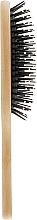 Массажная щетка для волос, HB-03-09, деревянная изогнутая - Beauty LUXURY — фото N2