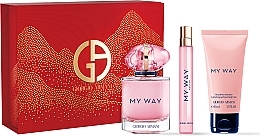 Giorgio Armani My Way Nectar - Набор (edp/90+ edp/10ml + b/lot/50ml) — фото N1