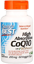 Коензим Q10 високого засвоєння, з біоперином, 200 мг, рослинні капсули - Doctor's Best — фото N1