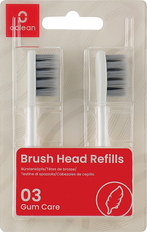 Насадки для электрической зубной щетки, 2 шт., белые - Oclean Brush Heads Refills Gum Care Extra Soft — фото N1