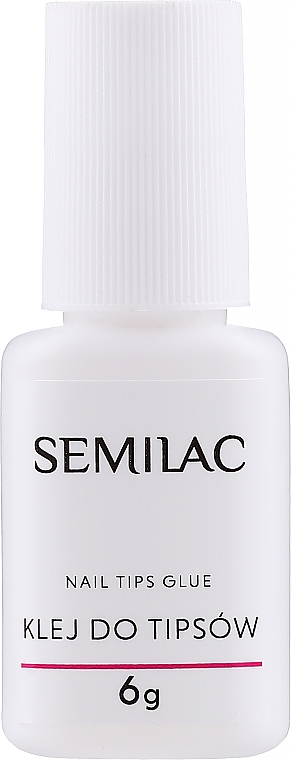Клей для тіпсів з пензликом - Semilac Nail Tip Glue — фото N1