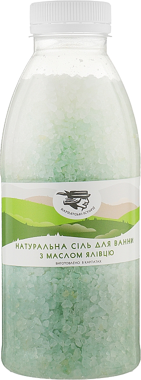 Натуральная соль для ванны с маслом можжевельника - Карпатські Істор — фото N1