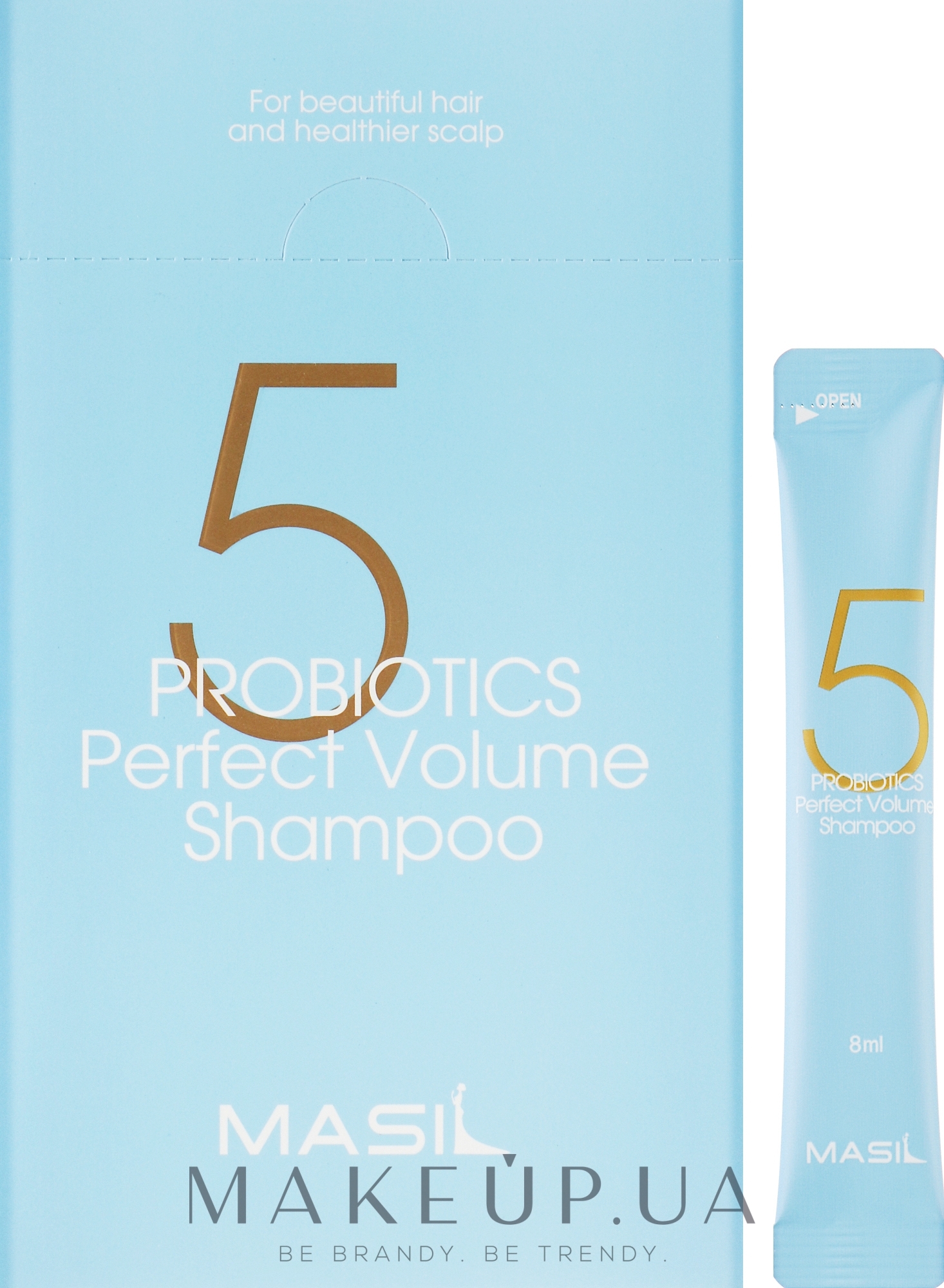 Шампунь з пробіотиками для ідеального об'єму волосся - Masil 5 Probiotics Perfect Volume Shampoo (пробник) — фото 20x8ml