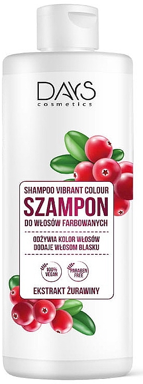Шампунь для окрашенных волос с экстрактом клюквы - Days Cosmetics Shampoo Vibrant Colour — фото N1