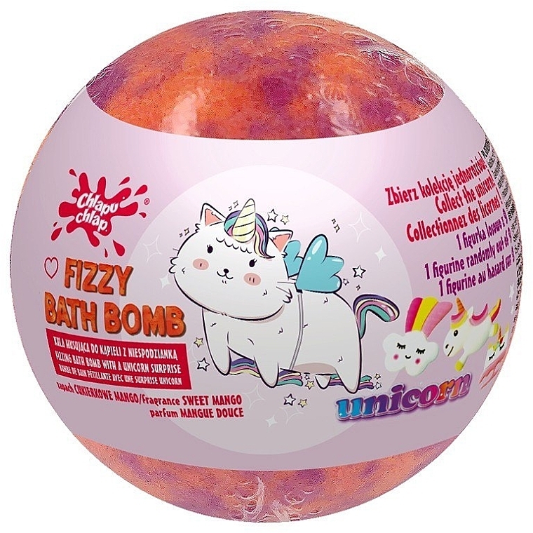 Бомбочка для ванны - Chlapu Chlap Fizzy Unicorn Bath Bomb Sweet Mango — фото N1