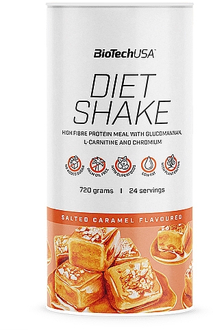 Протеїновий коктейль "Солона карамель" - BioTechUSA Diet Shake Salted Caramel Hight Fiber Protein Meal — фото N1