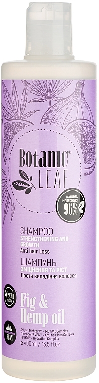 Шампунь проти випадання волосся "Зміцнення й ріст" - Botanic Leaf — фото N1