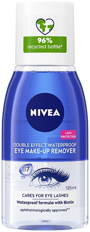 Засіб для зняття макіяжу з очей "Подвійний ефект" - NIVEA Visage Double Effect Eye Make-Up Remover — фото N1